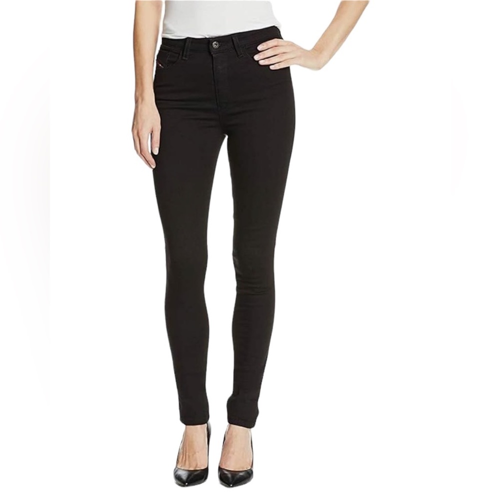 COPY - Diesel Black Skinzee High Waisted Super Skinny Leg Jean size W27 L30